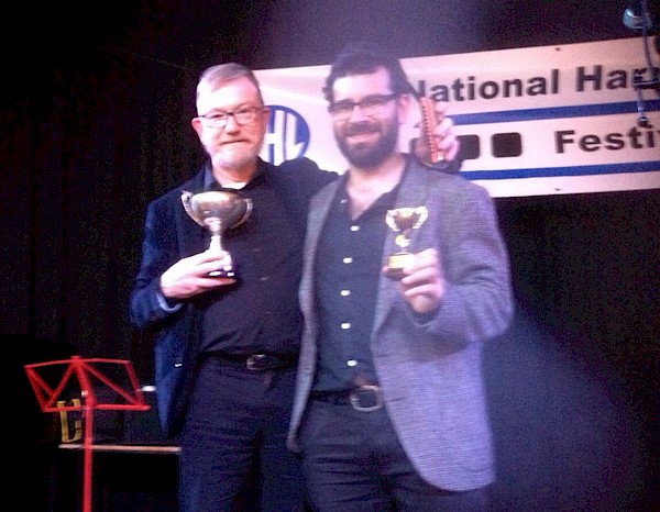 Patrick with Stephen Marcus who accompanied him for the 2015 solo jazz competition.
