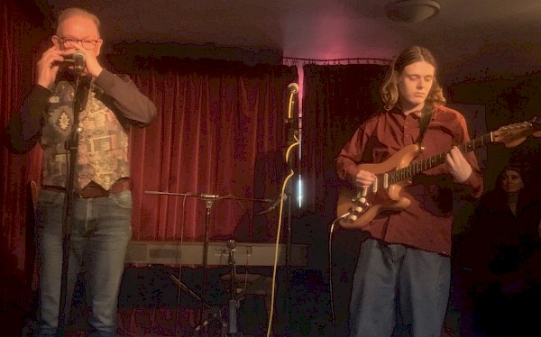 With Ed Coma on guitar 'In the Moment' at the Green Note Camden 2023